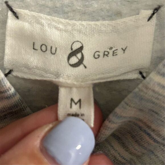 Lou & Grey Women's Gray Hoodie Jacket Size M Casual Fall - Picture 7 of 14